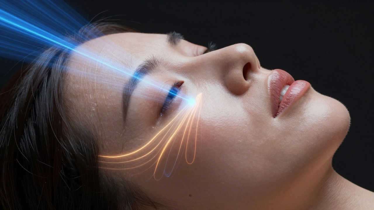 Ультразвуковые волны стимулируют фасцию лица, вызывая подъём и регенерацию коллагена.